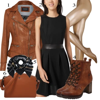 Hoja outfit mit Rjava/Temno rjava/Roza Vintage Usnjena Jakna/Jesenska jakna/Motoristična jakna/Jakna iz Umetnega Usnja/Usnjena Bomber Jakna/Usnjena Jakna/Pomladna jakna/Women's Uncategorized Oakwood "Popoln za jesen"Look: Jahanje, Hoja