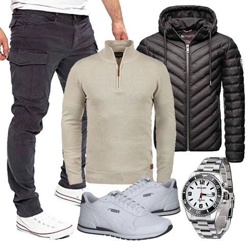 Grau/DunkelGrau/Dunkelblau/HellGrau/Khaki Löcherne Hose/Boyfriend Hose/Cargo-Jogginghose/Motorradhose/Bügelfaltenhose/Cordhose/Kurze Hose/Capri/Cargohose/Cargo Short Yazubi kombinieren