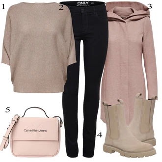 outfit mit Rjava/Bež/Khaki Usnjena Jakna/Chelsea Škornj/Ravni Gležnjar/Gumijasti Gležnar Kennel & Schmenger "Popoln za jesen"