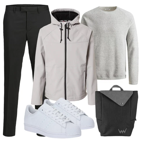 Schwarz/Dunkelgrau/Khaki/Beige Business Hose/Anzughose/Slim Hose Jack & Jones kombinieren