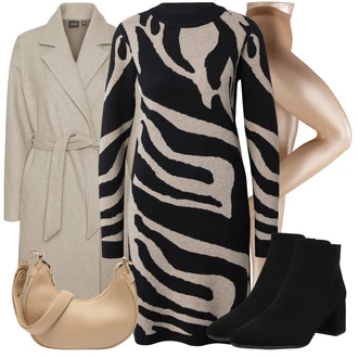 Outfit sa Bež/Zlatni Hulahopke Velike Veličine/potporne tajice/najlonska čarapa/Kompresijska čarapa/Čarapa Protiv Tromboze/najlonke Falke "Jesenski outfiti"