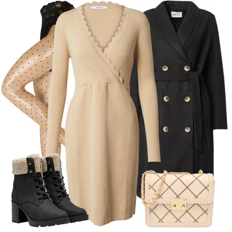 Outfit sa Crna Gležnjača na Vezanje/Podstavljena Gležnjača/Zimska gležnjača/Zimska Čizma/Zimska cipela Only "Jesenski Outfiti"