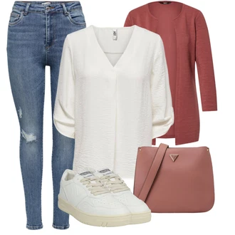 Outfit sa Krem/Kaki/Bijela/Bež Kožna Tenisica/Skate cipela/Vintage Tenisica/Ljetna Tenisica/Tanka Tenisica/Niska Tenisica Victoria "Jesenski outfiti"