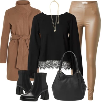 Kombinacije za festival Gotički sa Crna Bluza i Tunika/Bluza Veći Broj/Pletivo Veći Broj About You "Jesenski outfiti"Look: Francuske, Boja, Prekrasan, Transparentan, Gotički