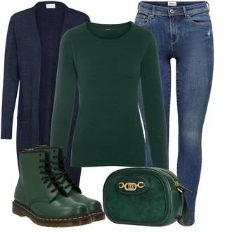 Outfit sa Crna Gležnjača na Vezanje Dr. Martens "Jesenski outfiti"