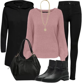 Outfit sa Zlatni/Žuta/Bež Fini lančić/Collier/Bogato ukrašena ogrlica/Statement lančić Pilgrim "Jesenski outfiti"