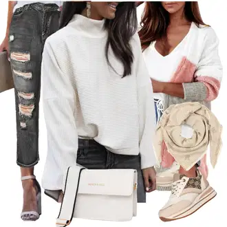 Elegantna Outfit sa Siva Trapez Traperice/Kožna Jakna fenzy "Jesenski outfiti"Look: moderne, Rap, Elegantna