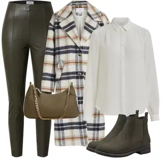 Boja Outfit sa Smeđa/Bež/Svjetloplava/Crvena Prijelazni Kaput/Kaput od Buklea/Vintage Kaput/Midi Kaput/Oversize Kaput/Kaput od Tvida/Ljetni Kaput/Zimski Kaput Vuneni kaput/Vuneni Kaput Vila "Jesenski outfiti"Look: klasický, Boja, Sveučilišna, Pomorski, Preodjeven