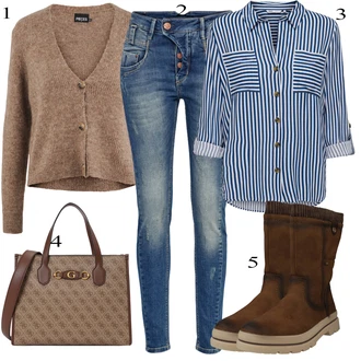 outfit mit Škorenj Gležnar Tom Tailor "Obleka za jesen"