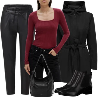 Lesk Outfit s Černá/Bílá/Oranžová/Zelená/Hnědá Kožená Kalhoty/Legíny Kožený Vzhled/Tregíny/Jeggings/Kožený Legíny/Kalhoty z Umělé Kůže/Skinny Kalhoty Only "Módní vzhled na podzim"