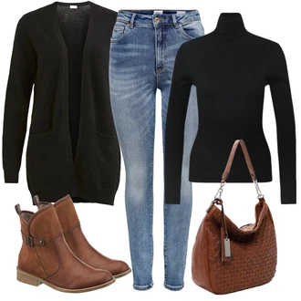 Outfit s Hnědá/Červená Kozačka Jezdecká Bota/Kožená kotníková bota/Chelsea Boty/Kotníková Bota s Podšívkou/Kovbojská kotníková bota/Westernová Kotníková Bota/Letní kotníková Kozačka/Vintage Kotníková Bota/Plochá Kotníková Bota Rieker "Módní vzhled na podzim"