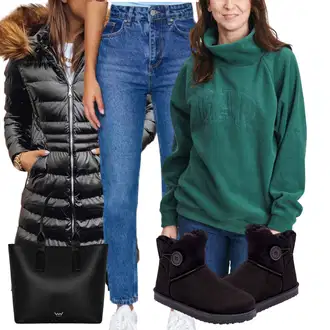 Outfit s Vintage džíny/Zužující se Džíny/Mom Jean/Džíny s Rozparkem/High Waist Džínové Kalhoty/Girlfriend Džíny/Dad Džíny/Zkrácené Džíny Trendyol "Outfit na podzim"