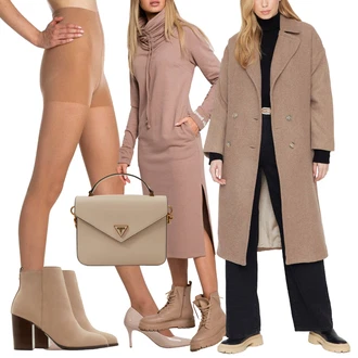 Outfity na podzim s Béžová Punčochy Proti Trombóze/Komprese ponožka/Nylonová punčocha/Punčocháče/Podpůrný punčocháč/Punčocháče Velká Velikost bellinda "Podzimní outfit na volný čas"