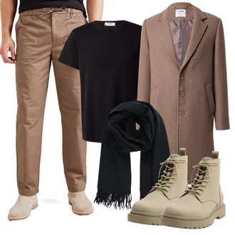 Outfit mit Braun/Khaki Musselin Hose/Paperbag Hose/Twill Hose/Schlupfhose/Boyfriend Hose/Freizeithose/Bengalin Hose/Karottenhose trapp "Outfit für den Herbst"