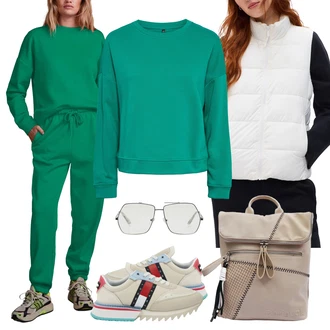 Outfity na běhání Zima s Krémová/Bílá GAP "Outfit na podzim"