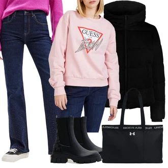 Outfit s Červená/Modrá/Tmavě modrá Under Armour "Outfit na podzim"