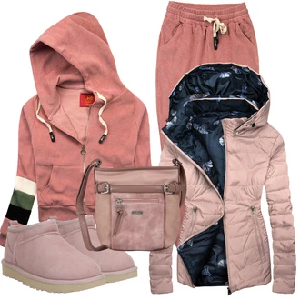 sníh Outfit s Růžová UGG "Outfit na podzim"