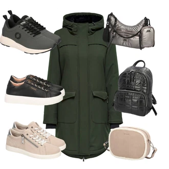 Outfit s Šedá Teniska Ecoalf "Outfit na podzim"