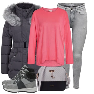 Respira Outfit s Šedá/Tmavě šedá/Světle šedá Teniska Zimní Tenisky Geox "Outfit na podzim"