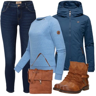 Outfit s Červená/Hnědá/Oranžová/Béžová Kozačka Kožená kotníková bota/Vintage Kotníková Bota/Kotníková Bota s Podšívkou/Plochá Kotníková Bota/Motorkářská bota/Bojová Bota Rieker "Outfit na podzim"