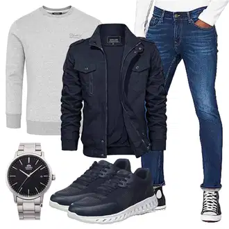 Jeans Outfits mit Blau Leder Schuhe Tommy Hilfiger "Perfekt für die Freizeit"