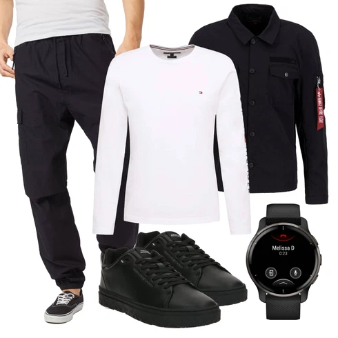 Weiß/Creme Bluse Große Größe/Shirt & Top Große Größe/Sweatmode/Langarm-Shirt/Longshirt Tommy Hilfiger kombinieren mit Weiß/Creme Bluse Große Größe/Shirt & Top Große Größe/Sweatmode/Langarm-Shirt/Longshirt Tommy Hilfiger