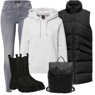 Outfit s Pastelové barvy Superdry "Perfekt na podzim"