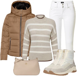 Lehké Outfit s Šedá/Bílá/Béžová/Khaki/Hnědá Kožená bunda/Teniska na platformě/Gumová Kotníková Bota/Tenisky s Bočním Zipem/Vodotěsná outdoorová Bota/Nepromokavá Bota/Kožené pánské obuv/Zimní tenisky/Kozačka se zipem Mustang "Perfekt na podzim"