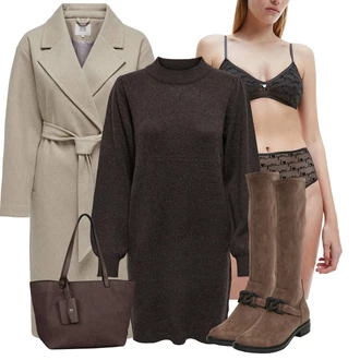 Outfit s Fialová/Béžová/Černá/Oranžová/Bílá Sada spodního prádla/Sada kalhotek podprsenky/Bralette/Krajkový Set spodního prádla Calvin Klein underwear "Perfekt na podzim"
