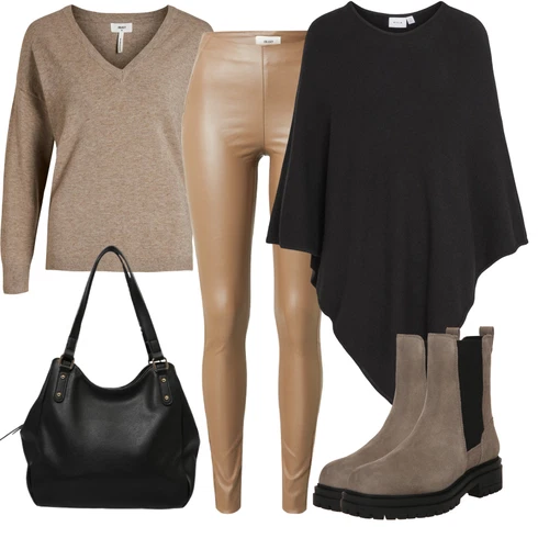 Kombinace Hnědá/Šedá/Khaki/Béžová Neprůhledný Legíny/Formovaná Legína/Kožený legíny/Legíny s Rozparkem/Strečová Kalhoty/Legíny s Vysokým Pasem/Skinny Kalhoty/Jeggings/Tregíny/Legíny Kožený Vzhled/Push up Kalhoty Object