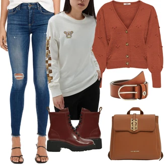 Outfit s Bílá Love Moschino "Perfekt na podzim"