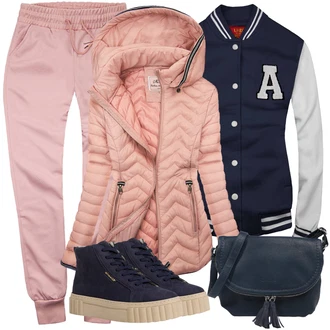 S nápisem Outfit s Pastelové barvy/Béžová Nezařazené vae "Outfit na podzim"