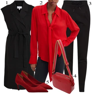 outfit mit Črna Tunika/Obleka velike velikosti Vila "Popoln za jesen"