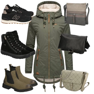 Kůže Hunting Outfit s Tmavě zelená Gumová Kotníková Bota/Kožená bunda tt. bagatt "Podzimní Look"Look: Hunting, Na Procházku, Trekking, Airsoft, Jízda na koni