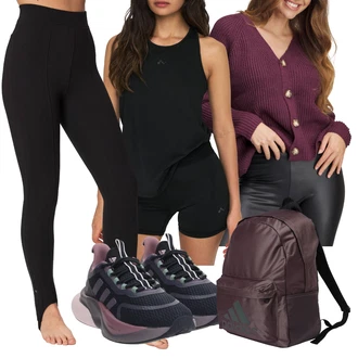 Elegantní Outfit s Černá/Krémová/Fialová/Zelená Formovaná Legína/Teplé Legíny/Kožená bunda/Legíny s Podšívkou/Pletený Legín/Zimní legína/Termo Kalhoty "Podzimní outfit na volný čas"Look: Elegantní