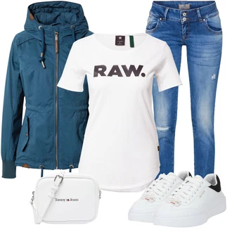 Outfit s Růžová Zkrácené Džíny/Kotníková Bota/Kožené bundy/Sweat Džíny/Džíny s Dírou/Dámské Džíny s Délkou 7/8/Navlékací džíny/Boyfriend Džínové kalhoty/Kožená bunda/Zimní bunda/Formální Košile/Džíny s Nízkým Sedem LTB "Podzimní outfit na volný čas"