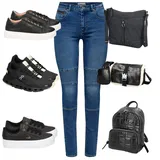 Černé Lacoste Tenisky Outfity image