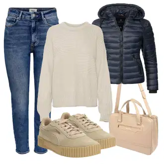 Outfit sa Bež forever new "Praktičan look"