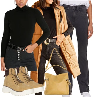 Outfit s Tmavě šedá/Světle šedá/Černá/Šedá/Fialová Pánské tričko/Zvonové Džíny/Džíny s Rozparkem/Džíny s Nízkým Sedem/Džín s Nízkým Pasem Noisy may "Podzimní outfit na volný čas"