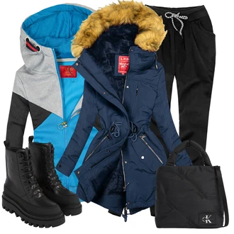 Outfit s Kozačka Motorkářská bota/Bojová Bota/Šněrovací Kotníková Bota/Bota na Platformě/Šněrovací Kozačka na Platformě Calvin Klein "Podzimní outfit na volný čas"