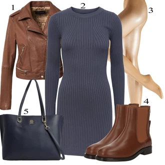 outfit mit Oranžna/Temno Rjava/Rjava Plašč/Jakna Oakwood "Obleka za jesen"