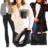 Džínové outfity s černými zvonovými kalhotami image