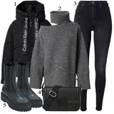 Z verižico Škornji outfiti za dame image