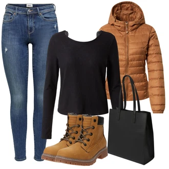 Outfit s Černá Pouzdro/Collier/Sportovní doplněk About You "Trendový podzimní outfit"