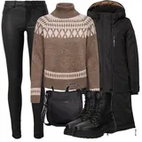 Nadrozměrné dlouhé zimní kabáty Outfity image