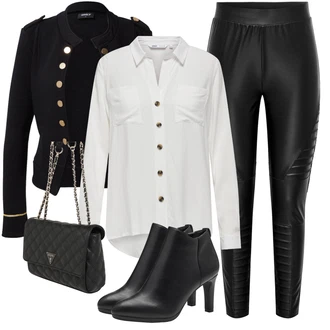 Outfit s Tmavě modrá Dvojřadový Sako/Blejzrové Bund/Blůzové Sako/Kožená bunda/Pletený Sako/Krátké Sako/Lidové Sako Only "Trendový podzimní outfit"