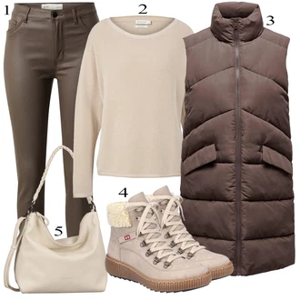 outfit mit Pastelne barve Rieker "Popoln za jesen"