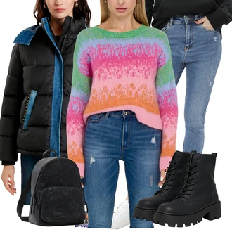 Outfity na podzim Trendový s Černá Only "Trendový podzimní outfit"Look: Lak, Metal, Grunge, Trendový, Váhy, Techno, Estetika