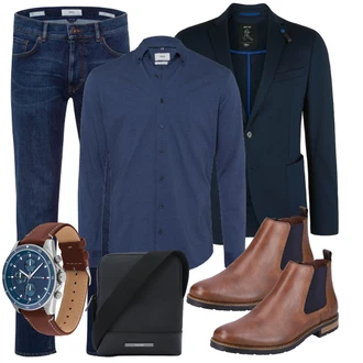 Outfit mit Schwarz Anzug S.Oliver "Business Outfit"