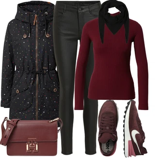 Outfit s Černá Šátek/Bandana/Šál/Kruhový Šál About You "Cool outfity na volný čas"